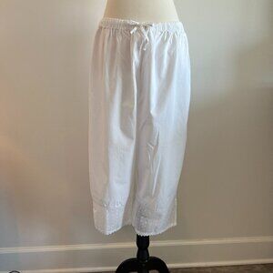 Mercer& Madison 100% Cotten Lightweight White Pants Size Large